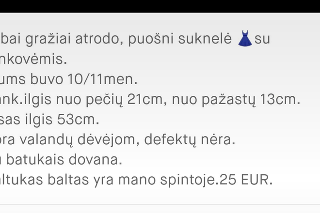Suknelė krikštynoms 