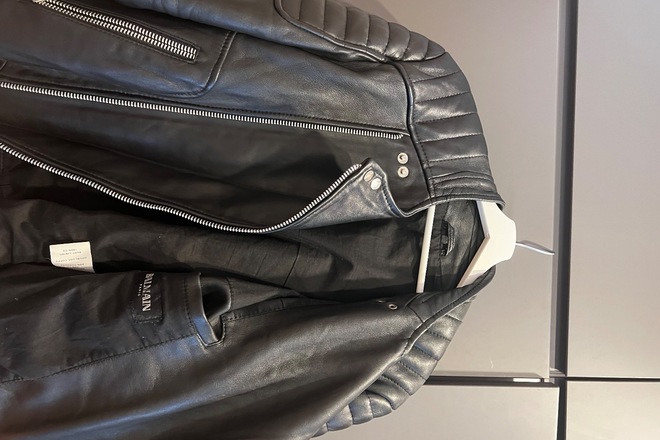 Balmain leather biker jacket