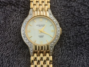 Na sprzedaż: Anne Klein New York 12/1556 763S Diamond Swiss moteriškas laikrod