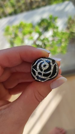 Išskirtinis žiedas su Swarovski kristalais