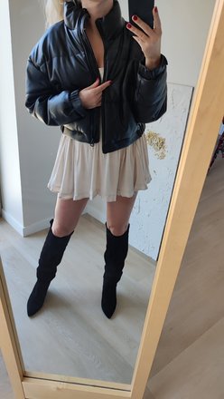 Nauja Bomber dirbtinės odos Pull&Bear striukė