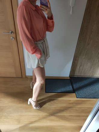 Marškiniai persikų spalvos, M dydis