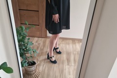 Parduoda: Juoda elegantiška suknelė su atvirais pečiais L/XL