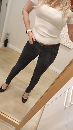 Juodi skinny Promod džinsai